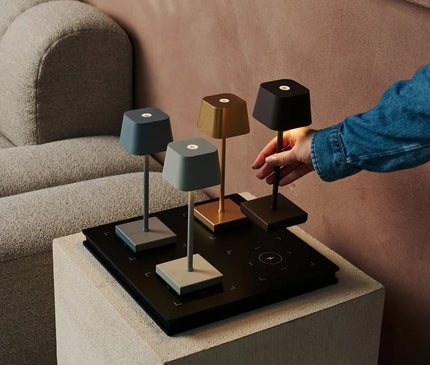 Lampe Minimaliste Métallique Marron