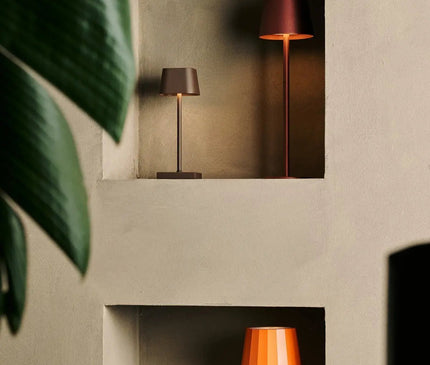 Lampe Minimaliste Métallique Marron