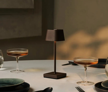 Lampe Minimaliste Métallique Marron