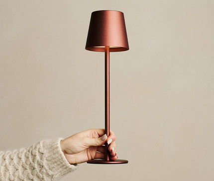 Lampe Sans Fil Métallique Rouge