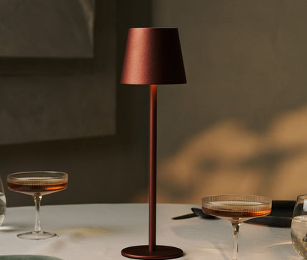 Lampe Sans Fil Métallique Rouge