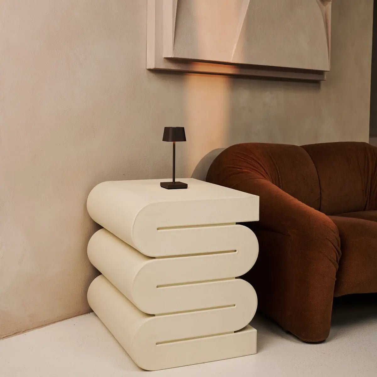 Lampe Minimaliste Métallique Marron