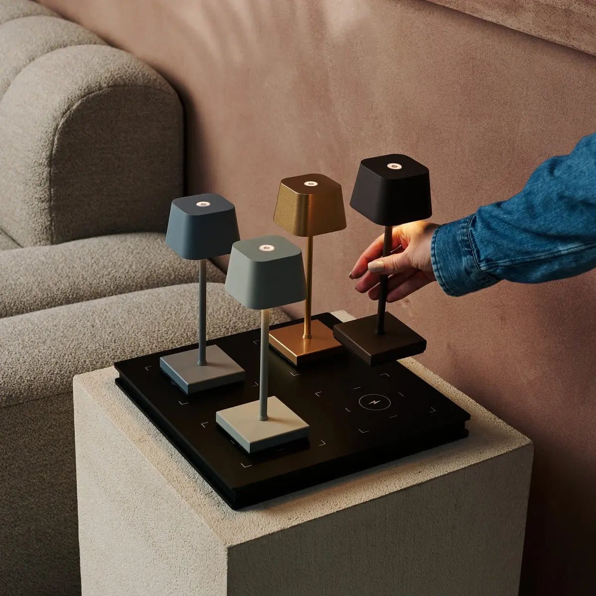 Lampe Minimaliste Métallique Marron