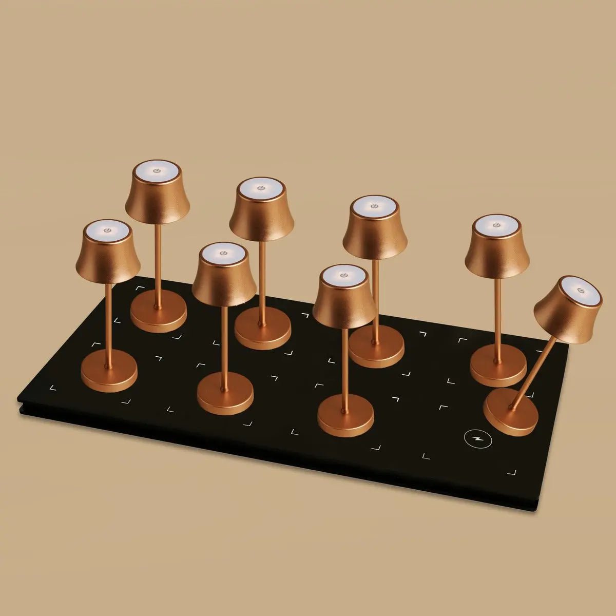 Lot De Lampes Dorées Rechargeables