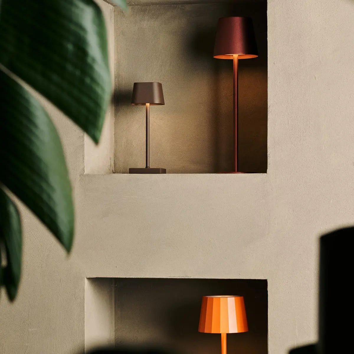 Lampe Minimaliste Métallique Marron