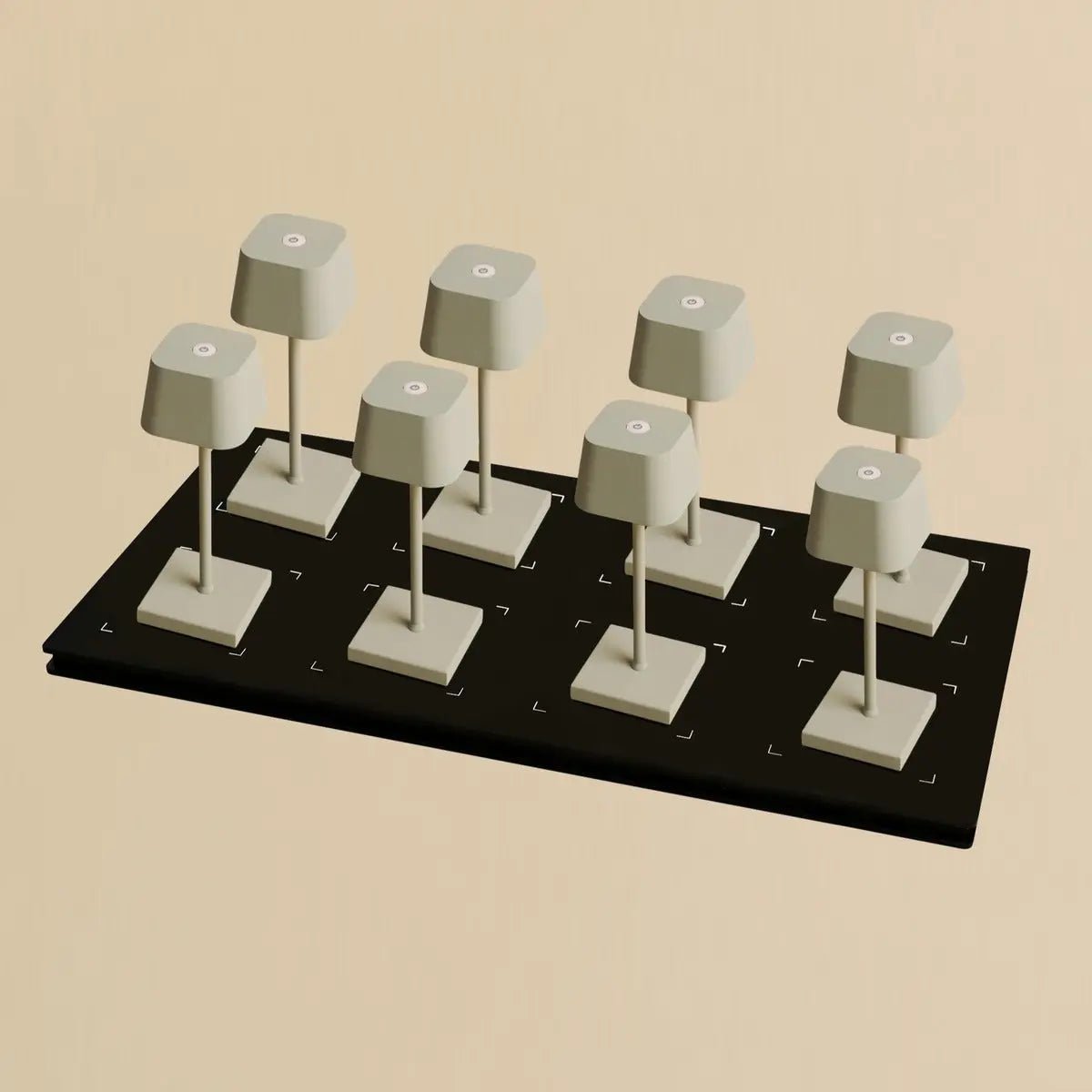 Lot De Lampes Rechargeables Beige