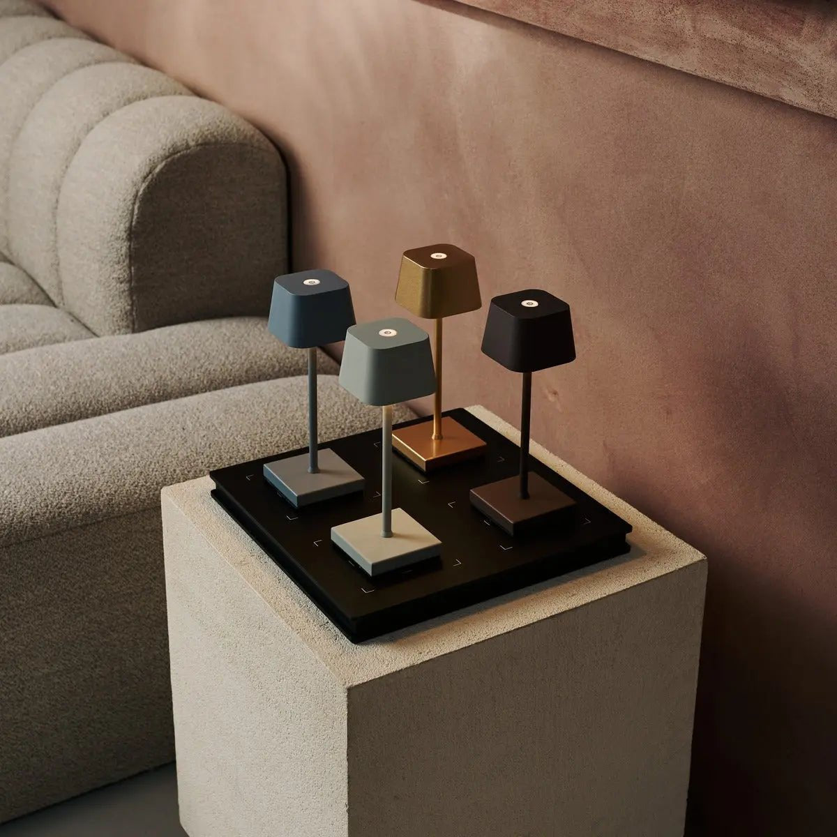 Lampe Minimaliste Métallique Marron