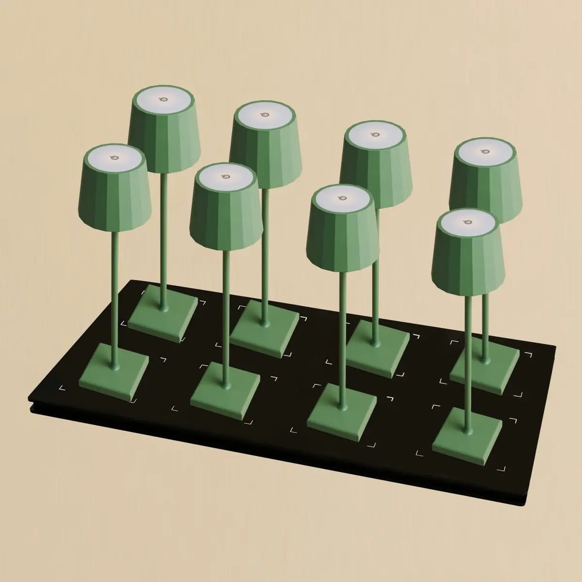 Lot De Lampes Sans Fil Vertes