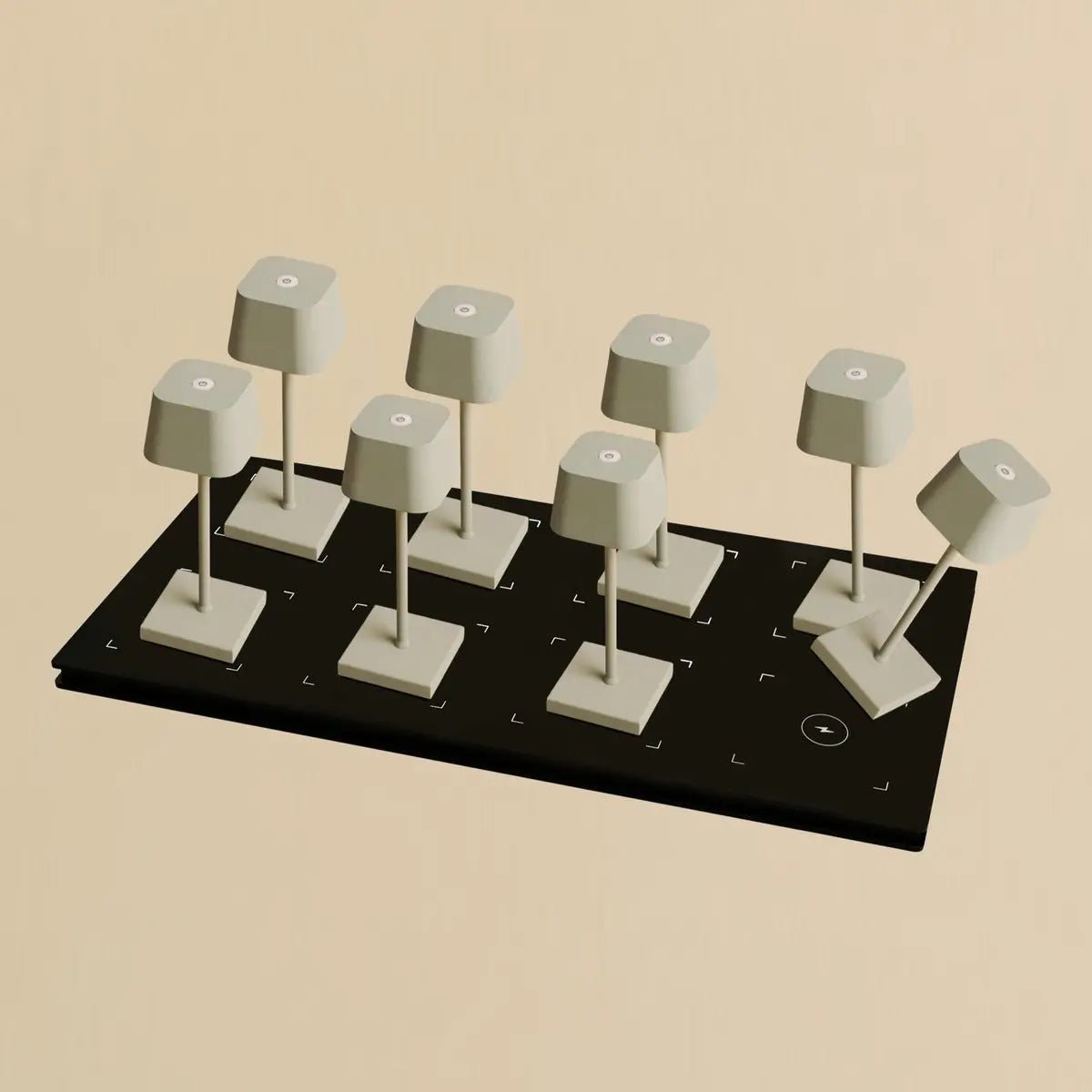 Lot De Lampes Rechargeables Beige