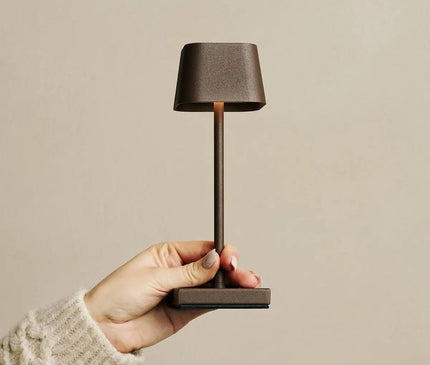 Lampe Minimaliste Métallique Marron