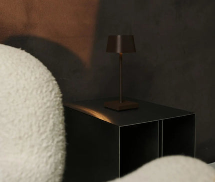 Lampe Minimaliste Métallique Marron