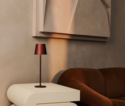 Lampe Sans Fil Métallique Rouge