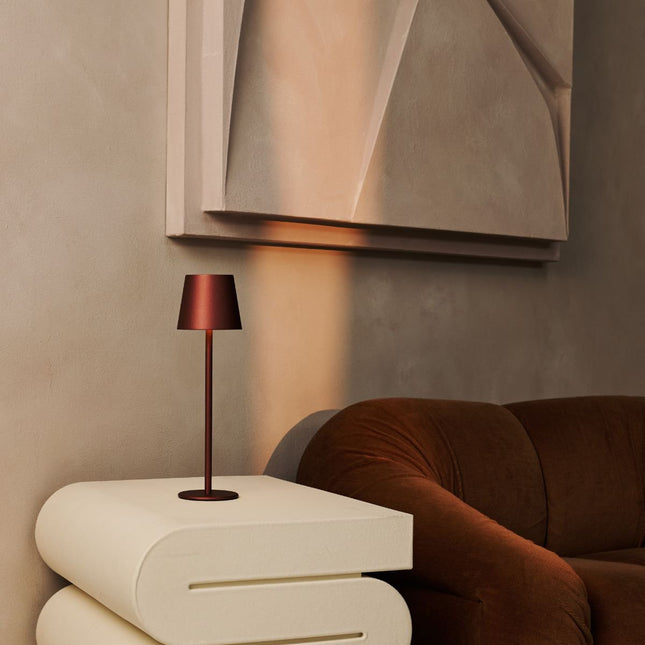 Lampe Sans Fil Métallique Rouge