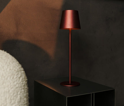 Lampe Sans Fil Métallique Rouge