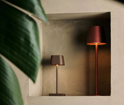 Lampe Minimaliste Métallique Marron