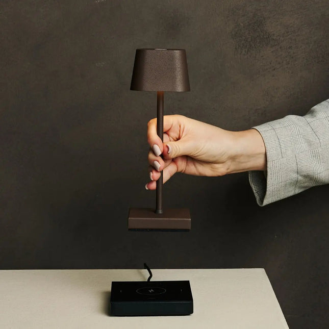 Lampe Minimaliste Métallique Marron