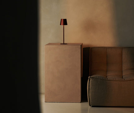 Lampe Sans Fil Métallique Rouge