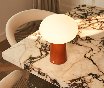 Lampe Bois Champignon Minimaliste
