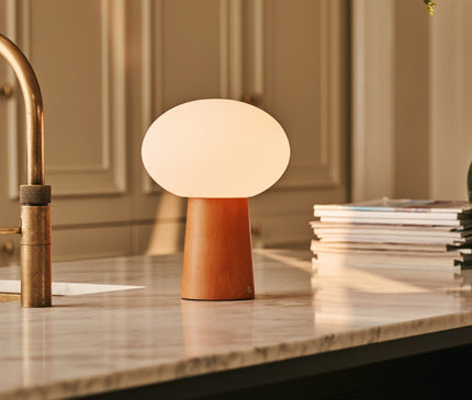 Lampe Bois Champignon Minimaliste