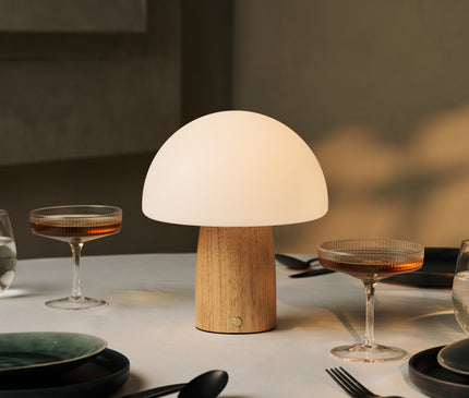 Lampe Champignon LED Bois