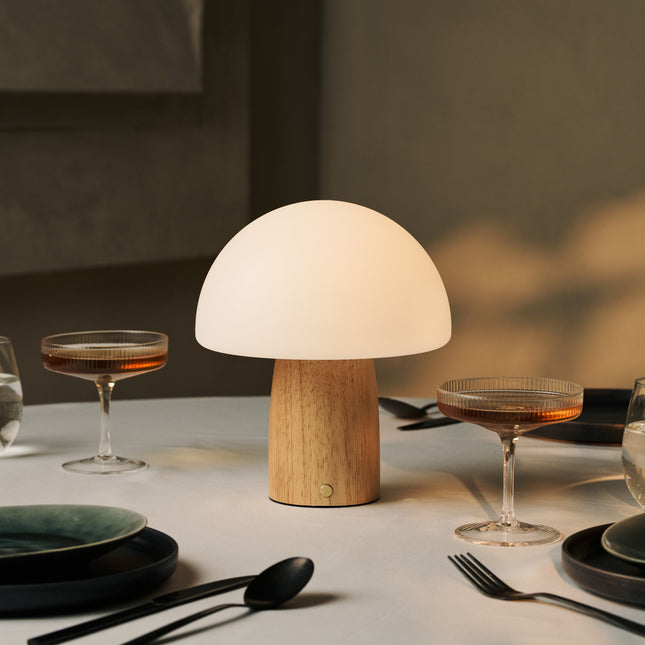 Lampe Champignon LED Bois
