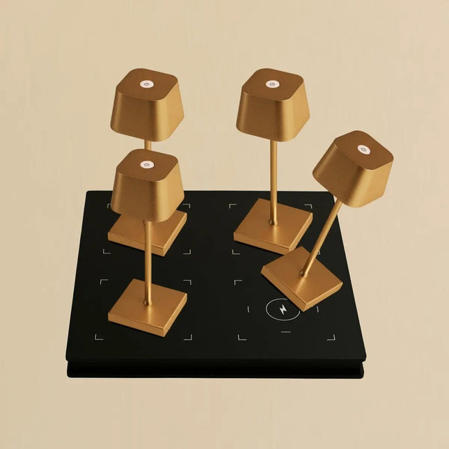 Lot Lampes Dorées Rechargeables